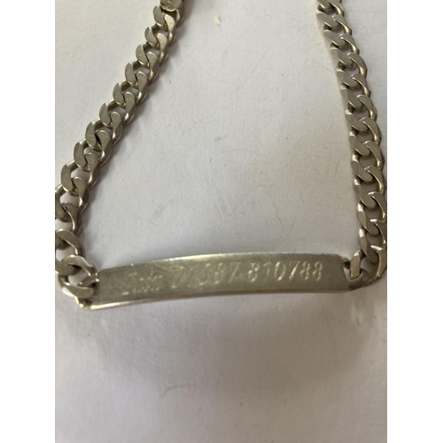 768 - A SILVER I.D BRACELET