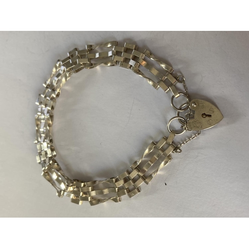 774 - TWO SILVER BRACELETS (BEADS NOT SILVER ONLY THE CHAIN)