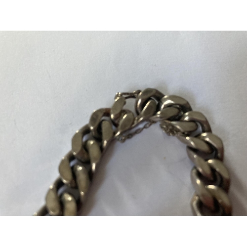 782 - A SILVER I.D BRACELET