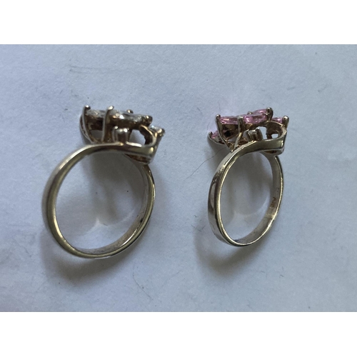 816 - TWO BOXED SILVER RINGS