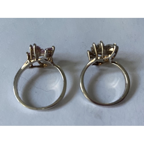 816 - TWO BOXED SILVER RINGS