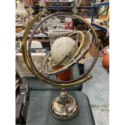 101 - A DECORATIVE ARMILLARY SPHERE GLOBE