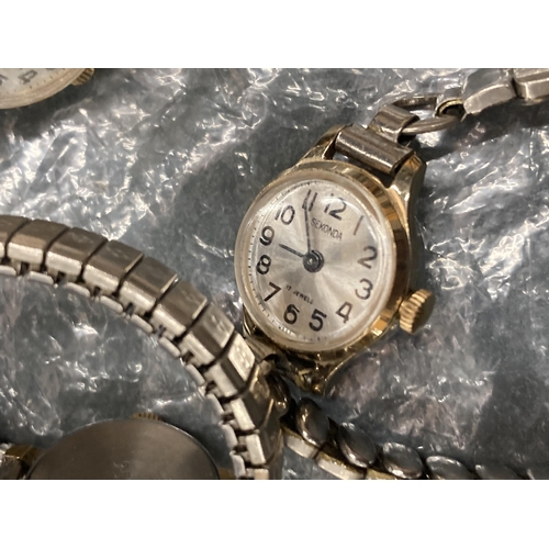 126 - SIX LADIES MECHANICAL WRISTWATCHES TO INCLUDE SEIKO, SEKONDA AND TIMEX