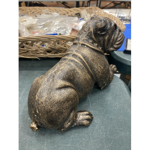 130 - A VERY HEAVY CAST BULLDOG, 11