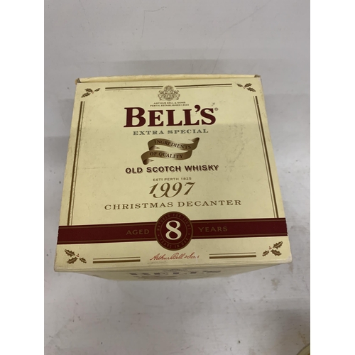 691 - A BOXED 70CL BOTTLE - BELLS LIMITED EDITION CHRISTMAS 1997 OLD SCOTCH WHISKY DECANTER