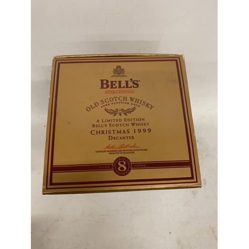 692 - A BOXED 70CL BOTTLE - BELLS LIMITED EDITION CHRISTMAS 1999 OLD SCOTCH WHISKY DECANTER