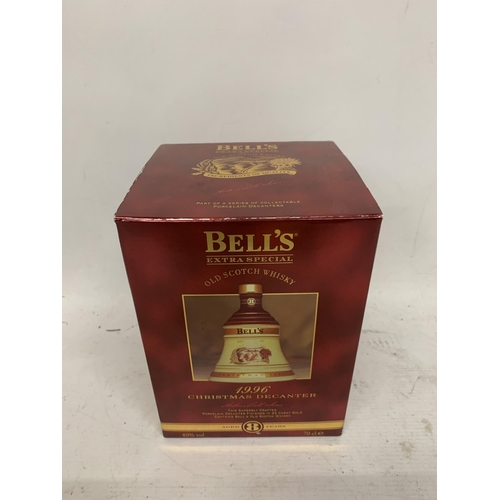 693 - A BOXED 70CL BOTTLE - BELLS LIMITED EDITION CHRISTMAS 1996 OLD SCOTCH WHISKY DECANTER