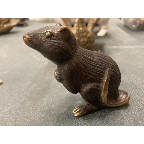 108A - A SMALL BRONZE MODEL OF A MOUSE