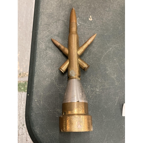 235 - A TRENCH ART MISSILE WITH TRAVERSING BULLETS