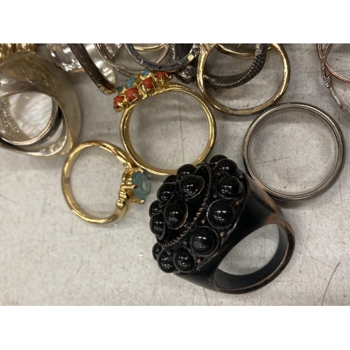 247 - A COLLECTION OF COSTUME JEWELLERY RINGS ETC