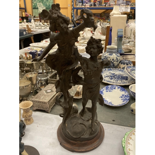 272 - TWO STATUES TO INCLUDE A SPELTER EFFECT EXAMPLE