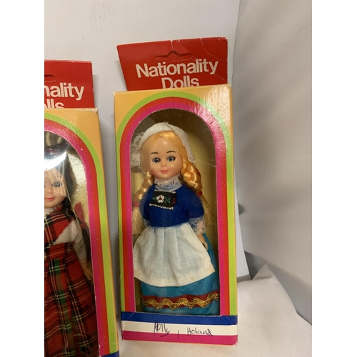 412 - EIGHT NATIONALITY DOLLS WITH SLEEPING EYES TO INCLUDE FRANCE, ITALY, POLAND, ETC.,