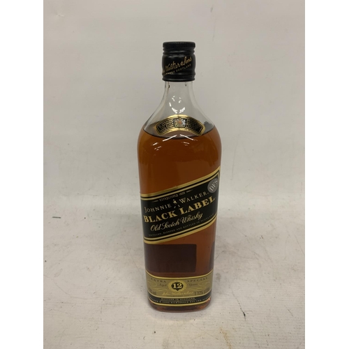 527 - A 1.125L BOTTLE OF JOHNNIE WALKER BLACK LABEL 12 YEAR OLD SCOTCH WHISKY - BOXED