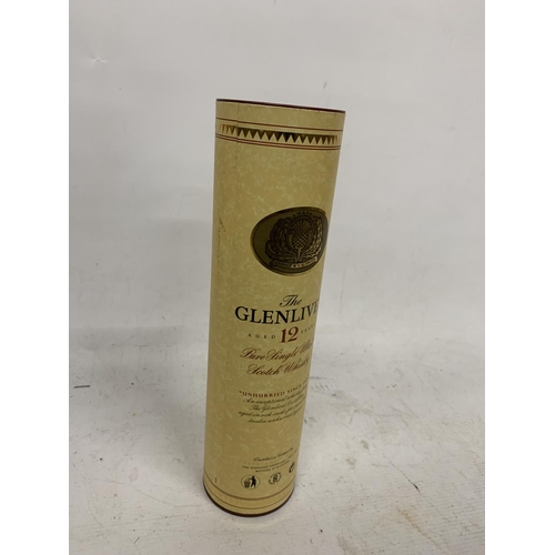 529 - A 70CL BOTTLE OF THE GLENLIVET 12 YEAR OLD PURE SINGLE MALT SCOTCH WHISKY IN A PRESENTATION TUBE