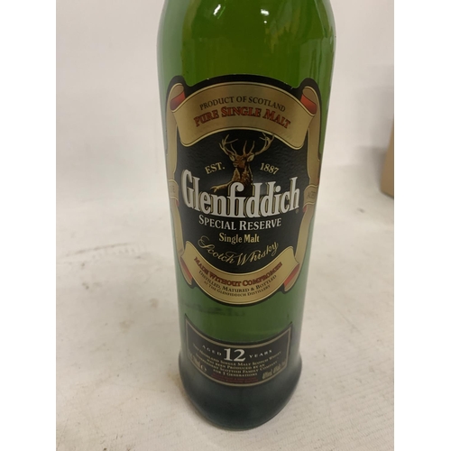 535 - A 70CL BOTTLE OF GLENFIDDICH SINGLE MALT 12 YR OLD SCOTCH WHISKY