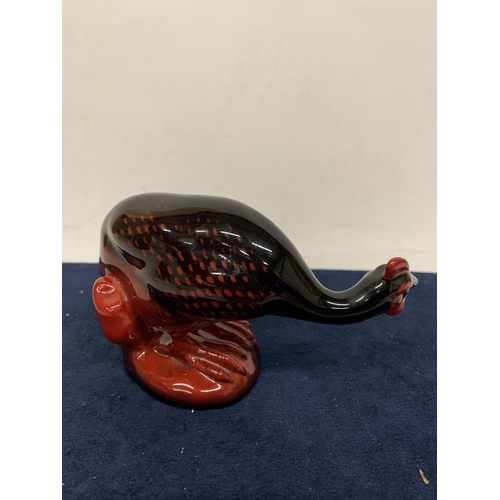 967 - A RARE ROYAL DOULTON FLAMBE NO.69 GUINEA FOWL FIGURE