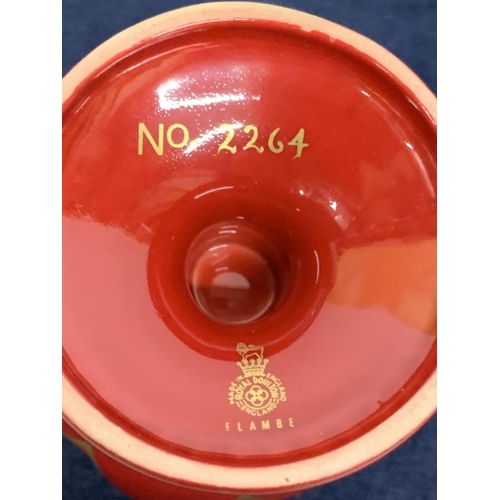 968 - A ROYAL DOULTON LIMITED EDITION FLAMBE VEINED EGG AND STAND NO. 2264