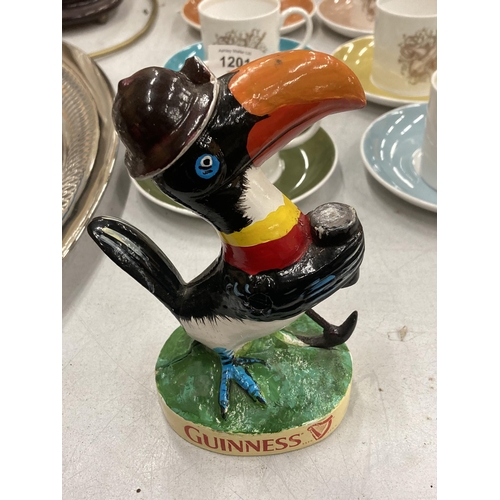 1202 - A PAINTED CAST GUINNESS TOUCAN FIGURE