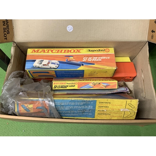 1127 - A QUANTITY OF MATCHBOX SUPERFAST TRACK PLUS A MATCHBOX PACEMAKER