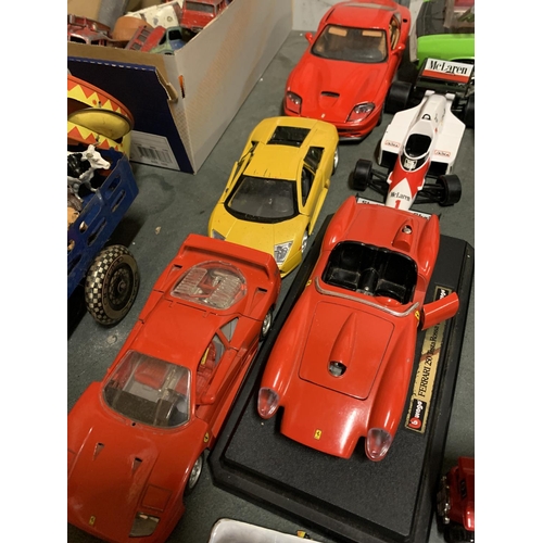 1143 - A QUANTITY OF VARIOUS DIE-CAST AND TINPLATE CARS AND VEHICLES