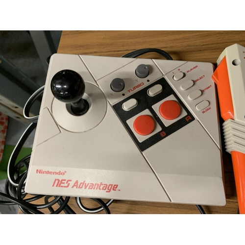 1154 - A NINTENDO NES ADVANTAGE CONSOLE AND GUN