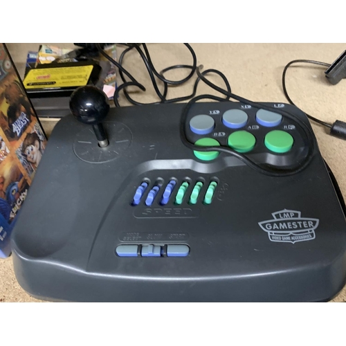 1157 - AN LMP GAMESTER CONSOLE PLUS THREE SEGA MEGA DRIVE GAMES