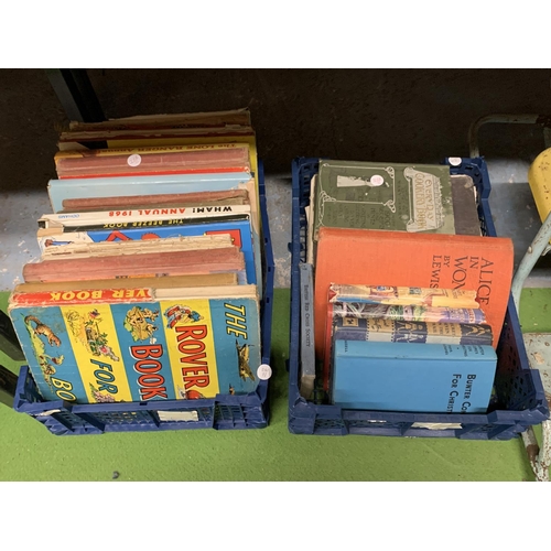 1158 - A QUANTITY OF CHILDREN'S VINTAGE BOOKS TO INCLUDE ANNUALS AND NOVELS