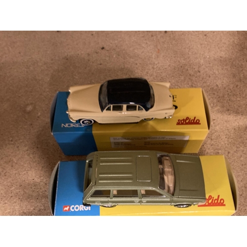 1160 - FOUR BOXED CORGI SOLIDO DIE-CAST CARS