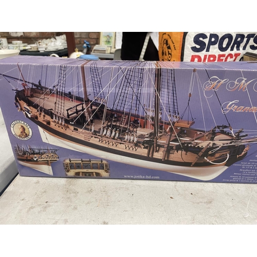 451 - A CALDERCRAFT, NELSON NAVY H M BOMB VESSEL, 'GRANADO' MODEL MAKING KIT, NOT COMPLETE