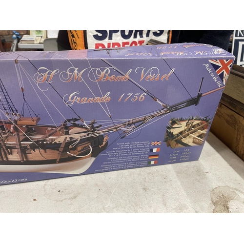 451 - A CALDERCRAFT, NELSON NAVY H M BOMB VESSEL, 'GRANADO' MODEL MAKING KIT, NOT COMPLETE