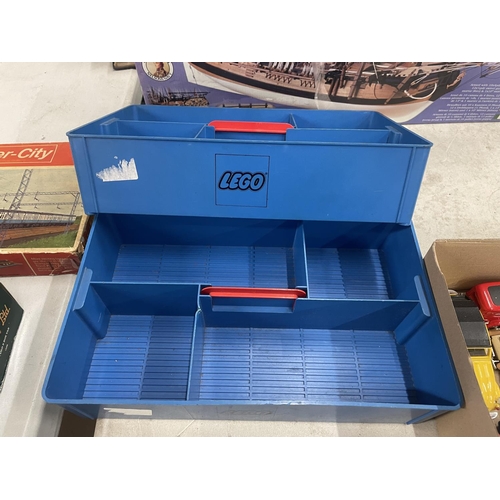 455 - TWO VINTAGE 1970'S LEGO STORAGE CARRY TRAYS