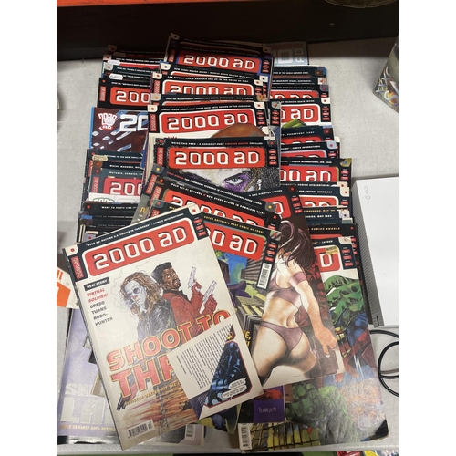 490 - A LARGE COLLECTION OF 2000 AD COMICS