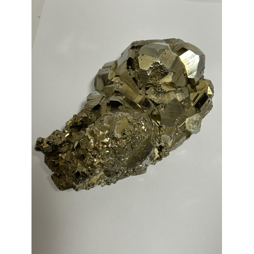 71 - A LARGE PYRITE CLUSTER, WEIGHT 2250 GRAMS LENGTH 16CM, HEIGHT 10CM