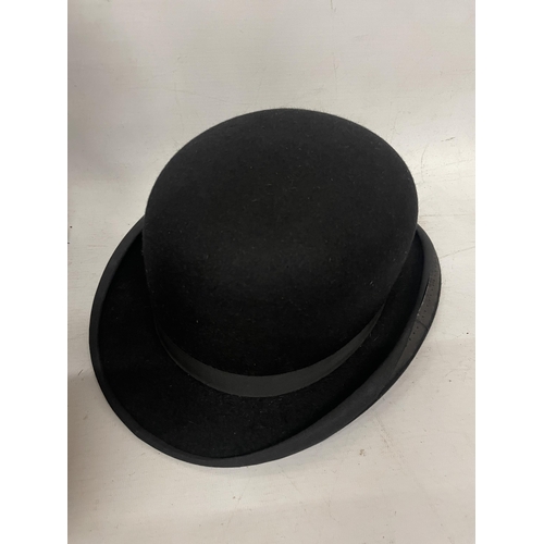 55 - TWO VINTAGE BOWLER HATS - DUNN & CO AND LINCOLN BENNETT