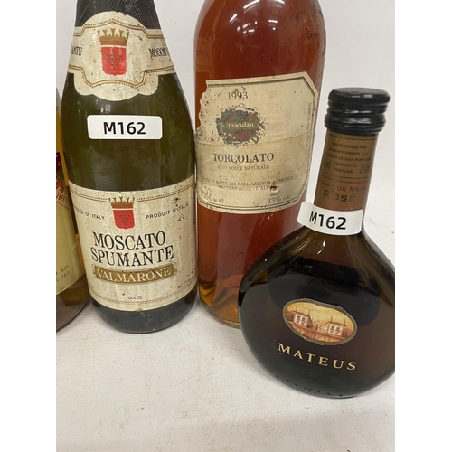 554A - FIVE MIXED BOTTLES - MATEUS, VERDI, 1993 TORCOLATO ETC