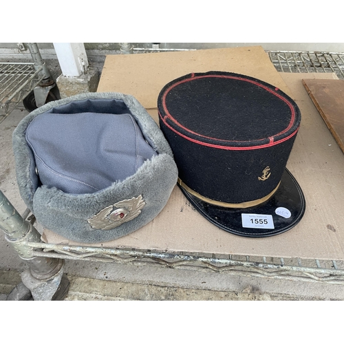 1555 - TWO MILITARY HATS