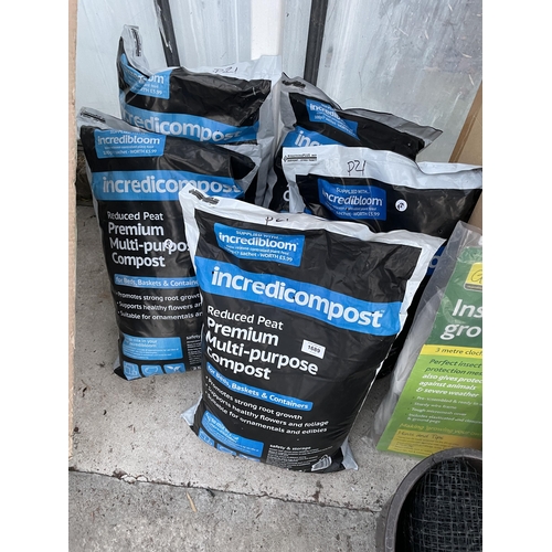 1689 - FIVE BAGS OF REDUCED PEAT MULTI PURPOSE COMPOST