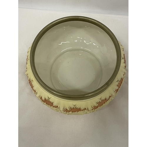 21 - AN EDWARD LOCKE 1898-1902 BLUSH IVORY SLAD BOWL