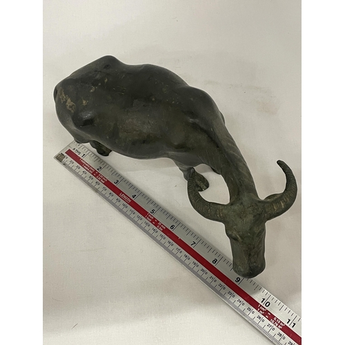 24 - A BRONZE FIGURE OF A WATER BUFFALO