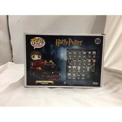 302 - A 'POP' RIDES HOGARTS EXPRESS ENGINE WITH HARRY POTTER - AS NEW IN BOX