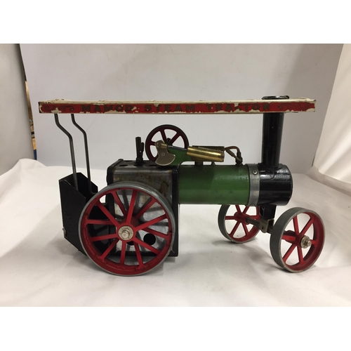 306 - A VINTAGE MAMOD TE1 MODEL STEAM TRACTOR WITH BURNER