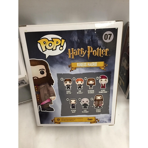 311 - A COLLECTION OF FIVE 'POP' FIGURES TO INCLUDE FOUR HARRY POTTER AND ONE DISNEY - ALL AS NEW IN BOXES