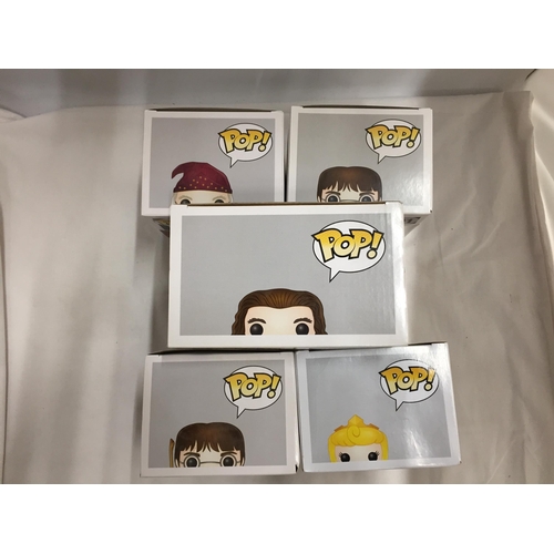 311 - A COLLECTION OF FIVE 'POP' FIGURES TO INCLUDE FOUR HARRY POTTER AND ONE DISNEY - ALL AS NEW IN BOXES