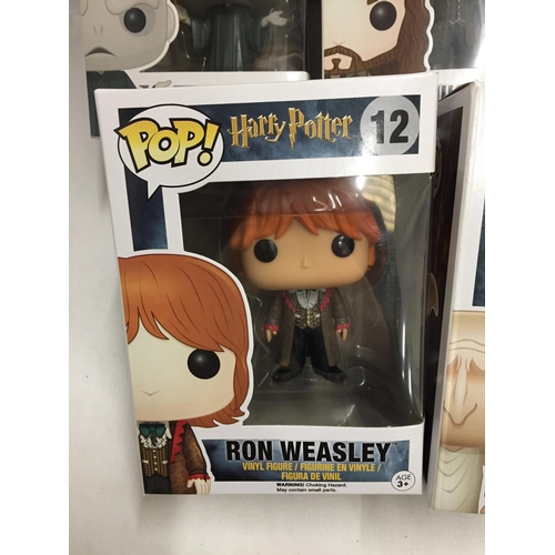 312 - A COLLECTION OF FIVE 'POP' FIGURES TO INCLUDE FOUR HARRY POTTER AND ONE DISNEY - ALL AS NEW IN BOXES