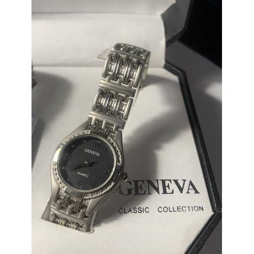 842A - TWO GENEVA WATCHES ION A PRESENTATION BOX