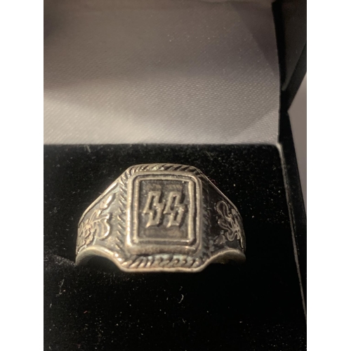 A SILVER GERMAN RING