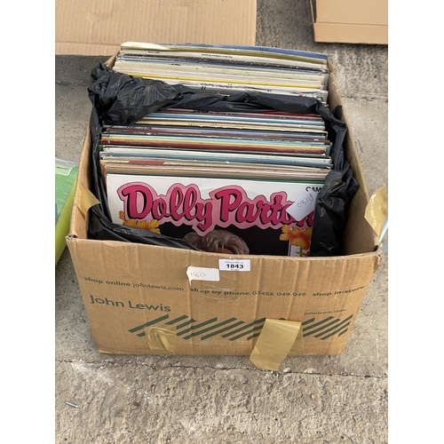 1843 - A LARGE ASSORTMENT OF LP RECORDS