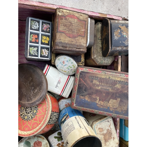 1902 - A LARGE ASSORTMENT OF VINTAGE TINS