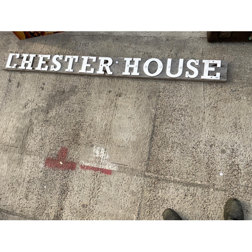 1903 - A WOODEN 'CHESTER HOUSE' SIGN