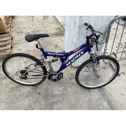 1974 - A MATRIX REVERB MOUNTAIN BIKE WITH FRONT AND REAR SUSPENSION AND 18 SPEED SHIMANO GEAR SYSTEM